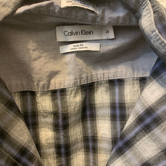 Two Calvin Klein long Sleeve Button Up. Mens LG. Barely used but needs ironing! - Picture 3 of 7